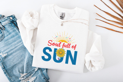 Soul Full of Sun SVG - Retro Daisy Sunburst Summer Cut File Product Image 3