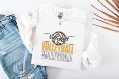 Volleyball SVG Retro Athletic Sports Logo Sublimation PNG Product Image 3