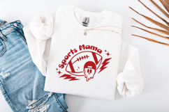 Sports Mama Football SVG | Retro Dripping Skull Gameday PNG Product Image 3