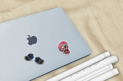 4 Creepy Halloween Zombie Stickers PNG File Product Image 3