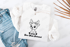 Retro Deer Mode Activated SVG - Cute Reindeer Christmas PNG Product Image 3