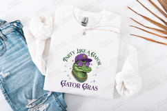 Mardi Gras Gator SVG - Party Like A Gator Carnival Art Product Image 3