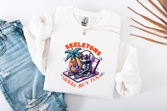 Skeletons Need Sun Too Beach Dog Skeleton Summer SVG Design Product Image 3