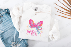 Happy Easter Bunny Ears SVG - Vibrant Bow Sparkle Design Product Image 3