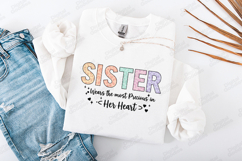 Sister Heart SVG - Trendy Cheetah Leopard Print Sister SVG Product Image 2