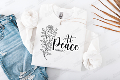 At Peace Floral Quote SVG Design Christian Art Product Image 2