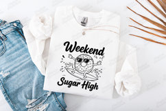 Weekend Sugar High Donut SVG Funny Surfing T Shirt Design Product Image 3