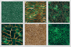 16 Green &amp; Gold Luxury Safari Seamless Patterns Product Image 3