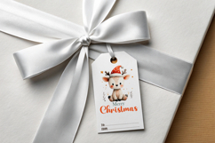 4 Cute Christmas Animal Gift Tags, Printable Gift Tags PNG Product Image 3