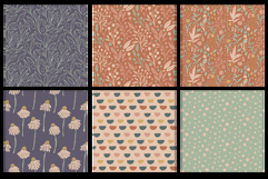 16 Boho Floral Seamless Patterns Product Image 3