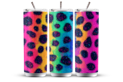 Abstract Rainbow Animal Print Patterns, Tumbler Wraps 20 oz Product Image 3