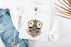 London England SVG Big Ben Crest Retro Travel Logo PNG Product Image 3