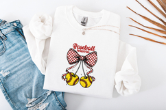 Baseball Mama SVG - Coquette Bow &amp; Checkerboard Design Product Image 3