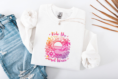 Ride the Sunset Wave Boho Retro SVG Beach T-Shirt Design Product Image 1