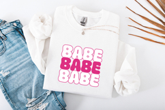 Retro Babe Valentine SVG - Bubbly Pink Typography PNG Product Image 3