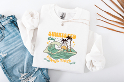 Retro Sunkissed Day Surf SVG | Beach Wave Summer Sublimation Product Image 3