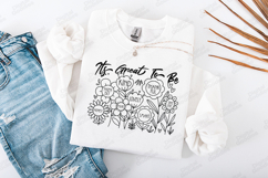 It’s Great To Be Kind Floral SVG Sublimation PNG Line Art Product Image 2