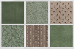 Green Kraft Seamless Patterns - 16 JPEG Patterns Product Image 3