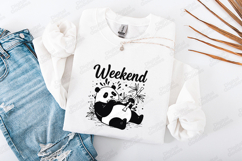 Weekend Panda SVG PNG JPG Cute Bamboo Bear Funny Art Product Image 3