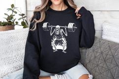 Skeleton Deadlift PNG, Gym Workout Design, Fitness Print Product Image 3
