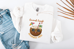 Coconut Crush SVG - Cute Summer Vibe Tropical Drink Art Product Image 3