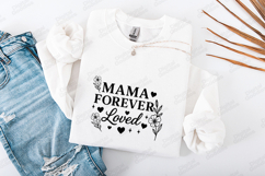 Mama Forever Loved SVG - Minimalist Floral Motherhood Art Product Image 3