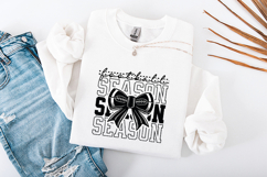 Football Season SVG - Trendy Coquette Bow Football Graphic Product Image 1