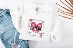Football Mama Life SVG - Pink Striped Gameday PNG Graphic Product Image 1