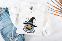 Spooked and Stylish SVG - Disco Ball Witch Pumpkin Art Product Image 3