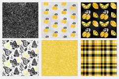 Citron & Noir Digital Paper | 16 JPEG Seamless Patterns Product Image 3