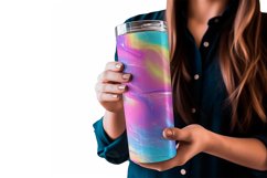 Rainbow Holographic Seamless Tumbler Wrap Sublimation, 20 oz Product Image 3