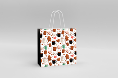 4 Christmas Gingerbread Seamless Patterns, Digital Paper PNG Product Image 3