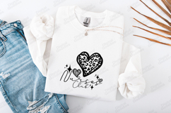 Nurses Club SVG - Trendy Leopard Print Heart Nurse Cut File Product Image 3