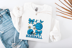 Baseball SVG - Blue Ribbon &amp; Butterfly Doodle Spirit Graphic Product Image 3