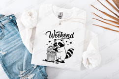 Weekend Raccoon SVG PNG T Shirt Design Cute Animal Art Product Image 3