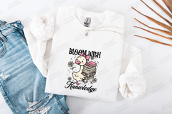 Bloom With Knowledge SVG - Cute Duck Book Stack School File Product Image 3