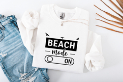 Beach Mode ON SVG - Minimalist Summer Toggle Switch Cut File Product Image 3