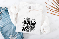 Teachers Build Future Leaders SVG - Trendy Skeleton Cut File Product Image 3