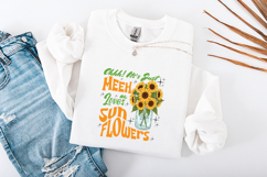 Just Me Who Loves Sunflowers Retro Floral Mason Jar PNG Product Image 3