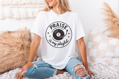 Praise Is My Playlist PNG, Christian Music Shirt Digital Product Image 2