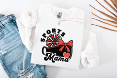 Sports Mama SVG - Cheer Megaphone &amp; Pom Spirit Graphic Product Image 3
