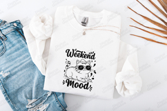 Weekend Mood Cat SVG PNG JPG Cute Funny Kitty Shirt Art Product Image 3