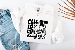 Retro Call Out Loud Sporty Girlz Skeleton Hand SVG Design Product Image 3