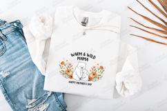 Warm &amp; Wild Mama SVG - Cute Bear Mother's Day Clipart Product Image 3