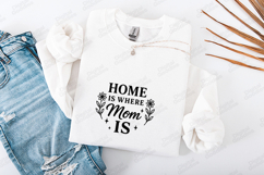 Home Is Where Mom Is SVG - Minimalist Floral Motherhood Product Image 3