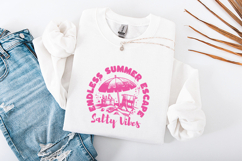 Endless Summer Escape Salty Vibes Retro Beach Sublimation Product Image 3