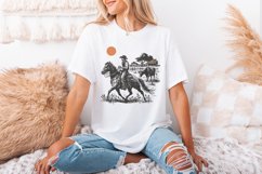 Cowboy Horse png, Vintage Wrangler PNG, Retro Cowboy Art, Product Image 3