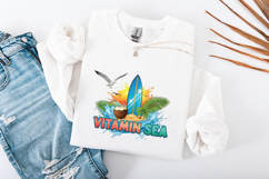 Vitamin Sea SVG - Tropical Beach Surf &amp; Coconut Graphic Product Image 3