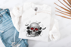 Disco Skull SVG - Retro Halloween Mirror Ball Cut File Product Image 3