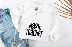 Magic Of Teacher SVG - Retro Wavy Classroom Cut File Product Image 3